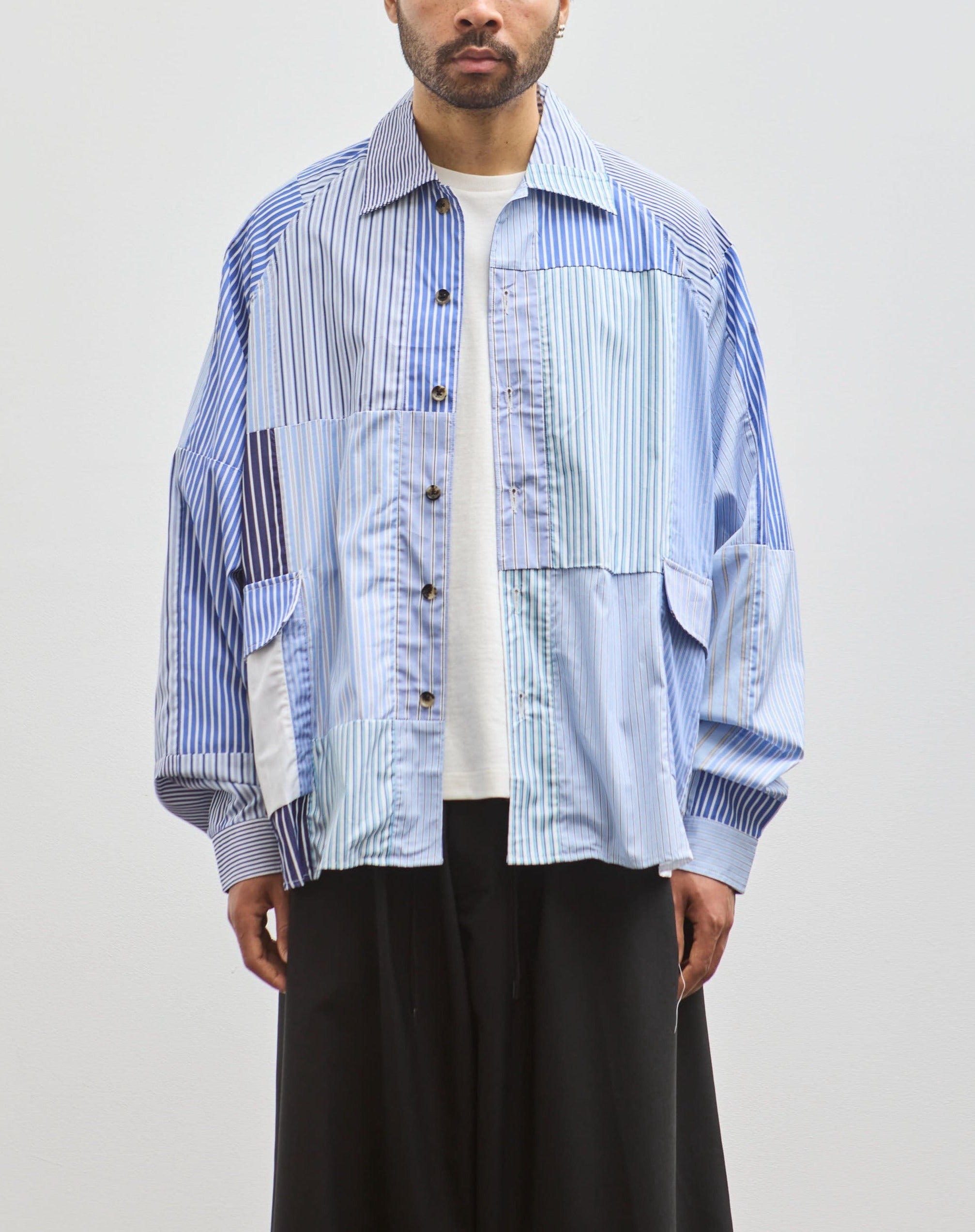 n.hoolywood 【Thomas Mason BIG SHIRT】 Sillage Big Pocket Shirt, Thomas Mason – Glasswing