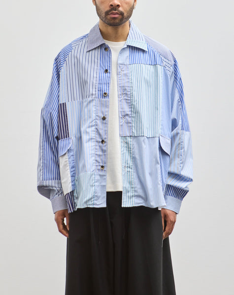 トップス THOMAS MASON loose basic oversize shirt THOMAS MASON】loose basic oversize shirt〈BLUE〉 | remer