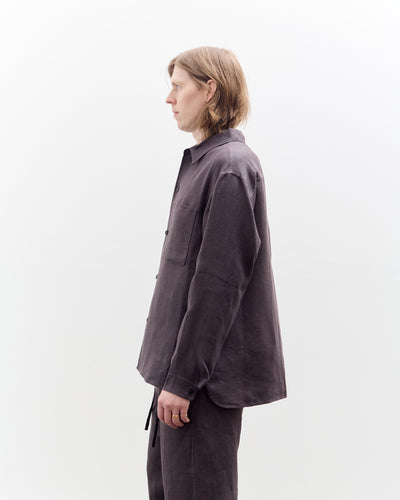 Seya Double Face Overshirt, Mud Indigo
