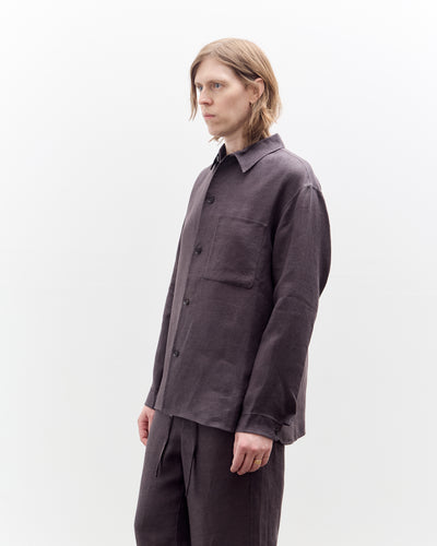 Seya Double Face Overshirt, Mud Indigo