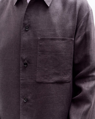 Seya Double Face Overshirt, Mud Indigo