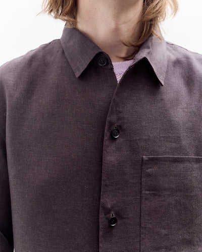 Seya Double Face Overshirt, Mud Indigo