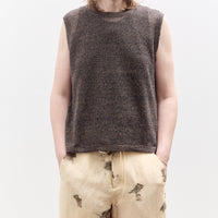 Seya Komorebi Vest, Mud Indigo Melange