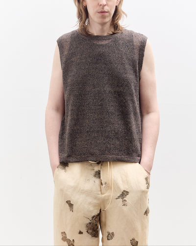 Seya Komorebi Vest, Mud Indigo Melange