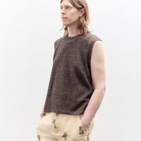 Seya Komorebi Vest, Mud Indigo Melange