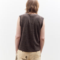 Seya Komorebi Vest, Mud Indigo Melange
