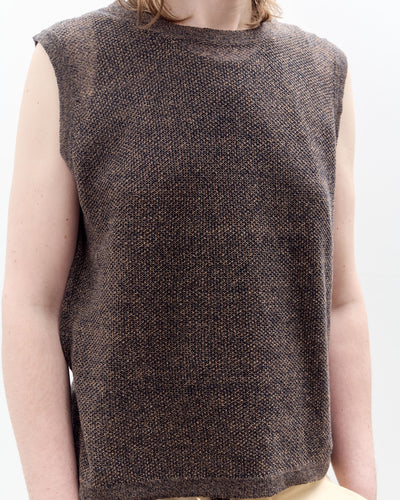 Seya Komorebi Vest, Mud Indigo Melange
