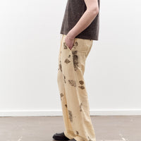 Seya Nam Ou River Trip Pants, Hand Leaf Print