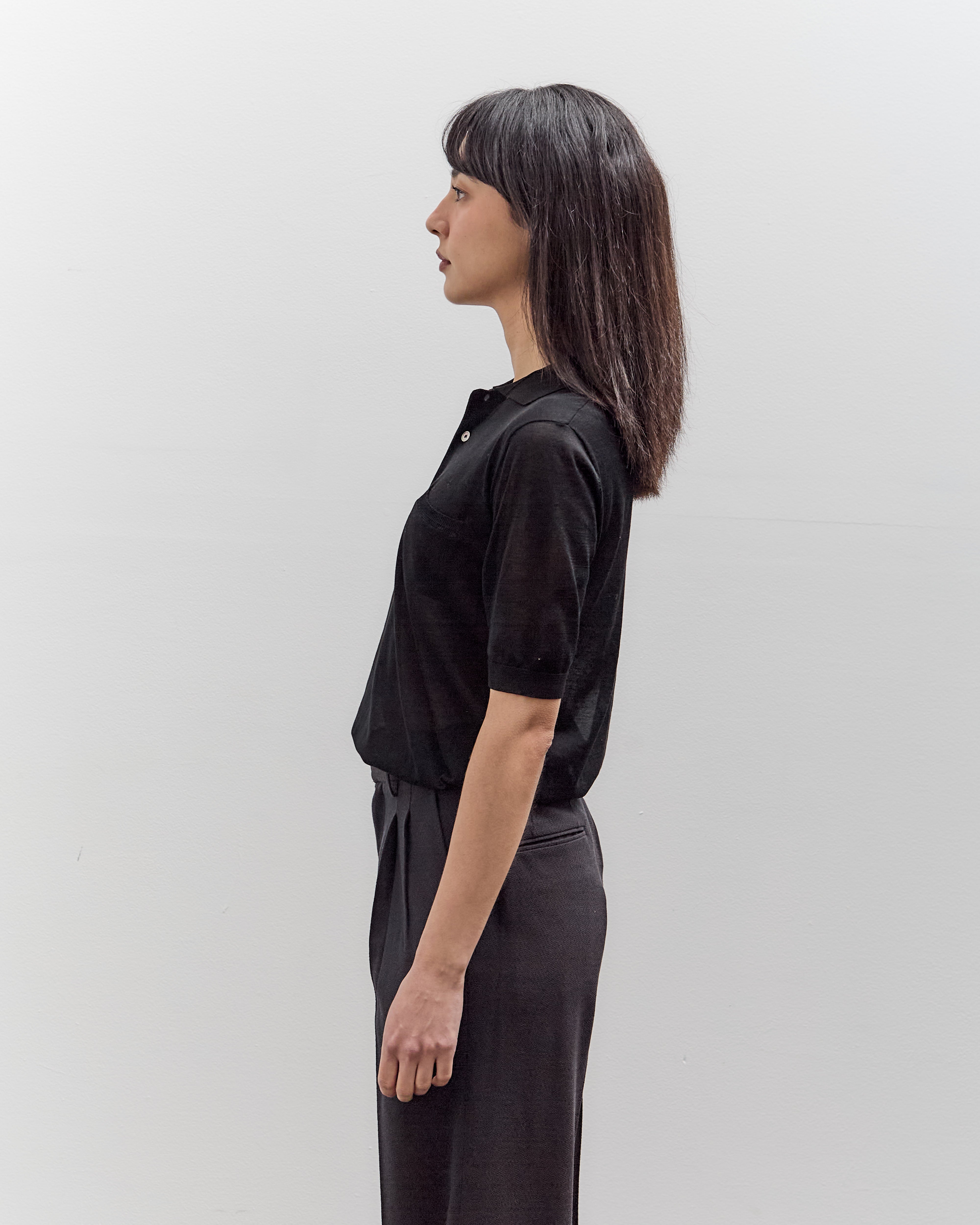 Seya Crispy Polo, Black – Glasswing