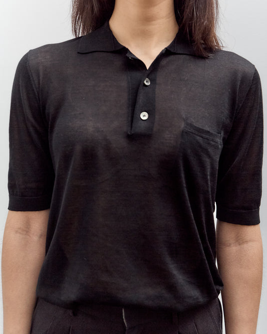 Seya Crispy Polo, Black