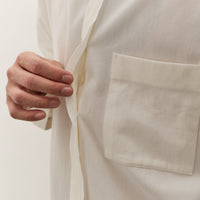 SEYA Frilled Shirt Unisex, White