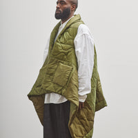 Sillage Padded Muffler Made From Military Warm Liner, Olive