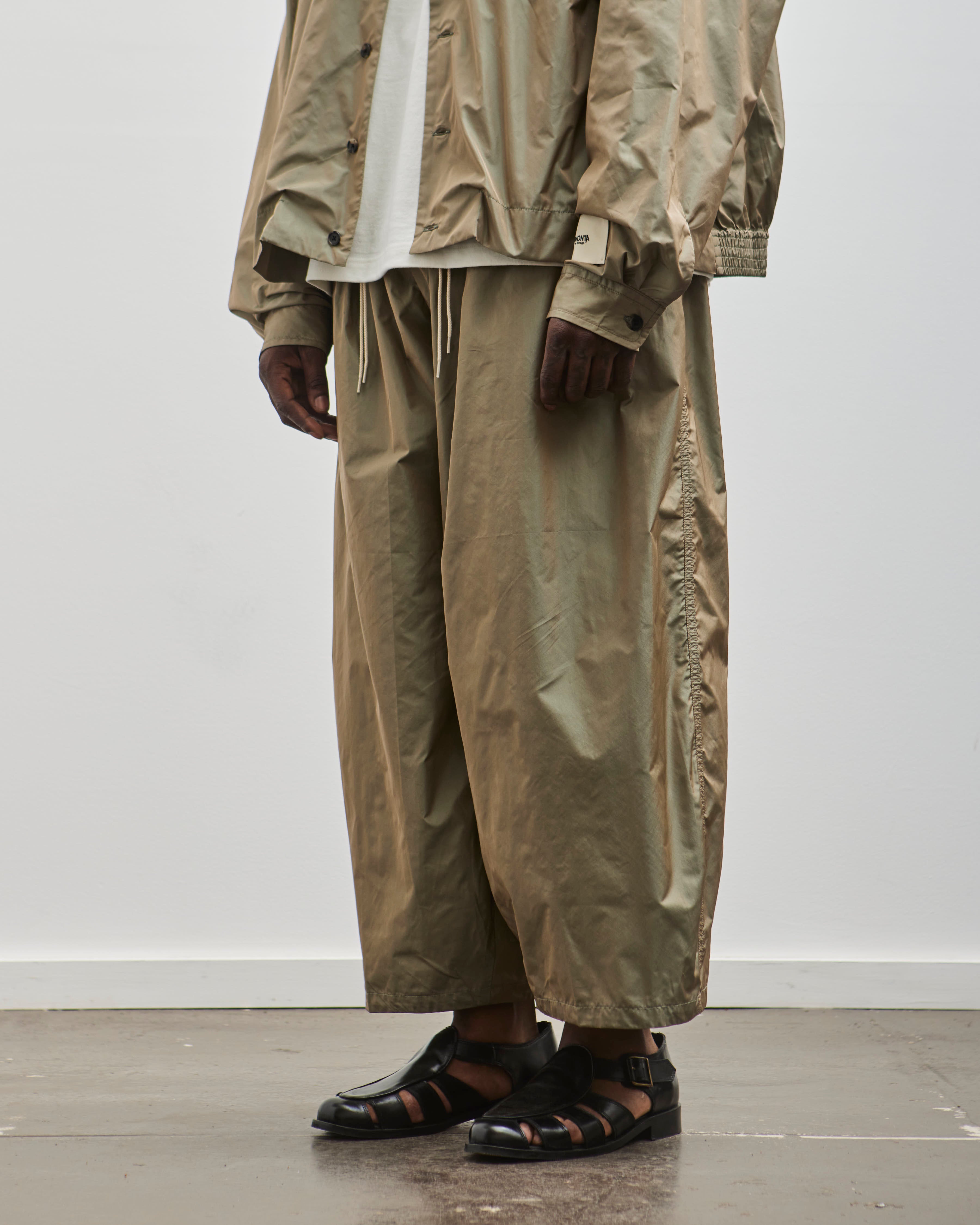 Sillage Unisex Circular Pants, Limonta Nylon Khaki – Glasswing