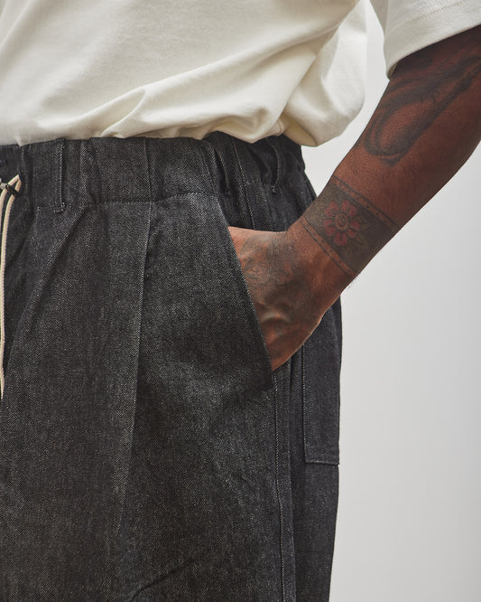 Sillage Circular Pants, Black Denim