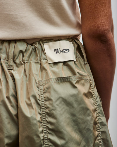 Sillage Circular Short Pants, Limonta Nylon Khaki