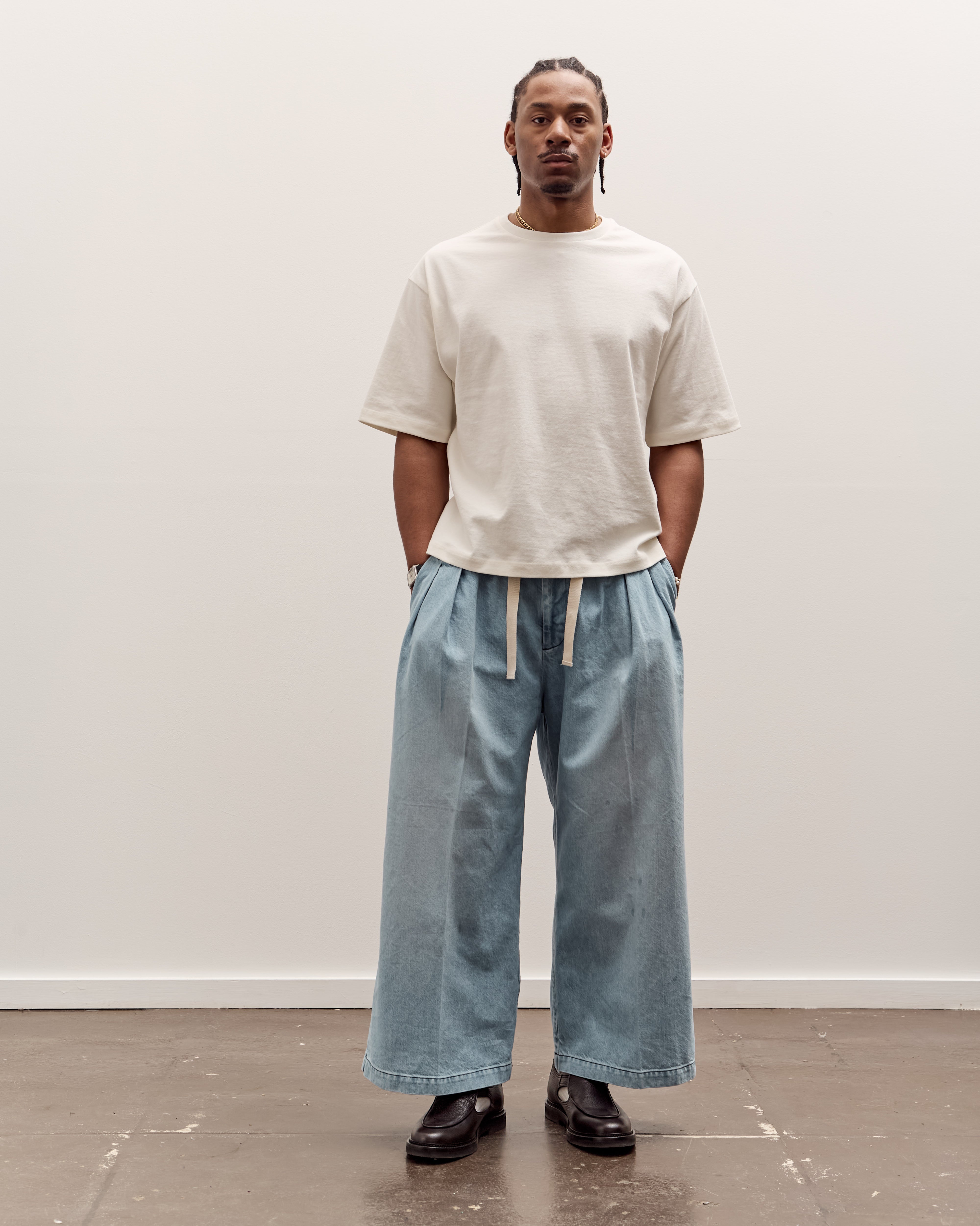Sillage Hakama Pants, Denim Bleached – Glasswing