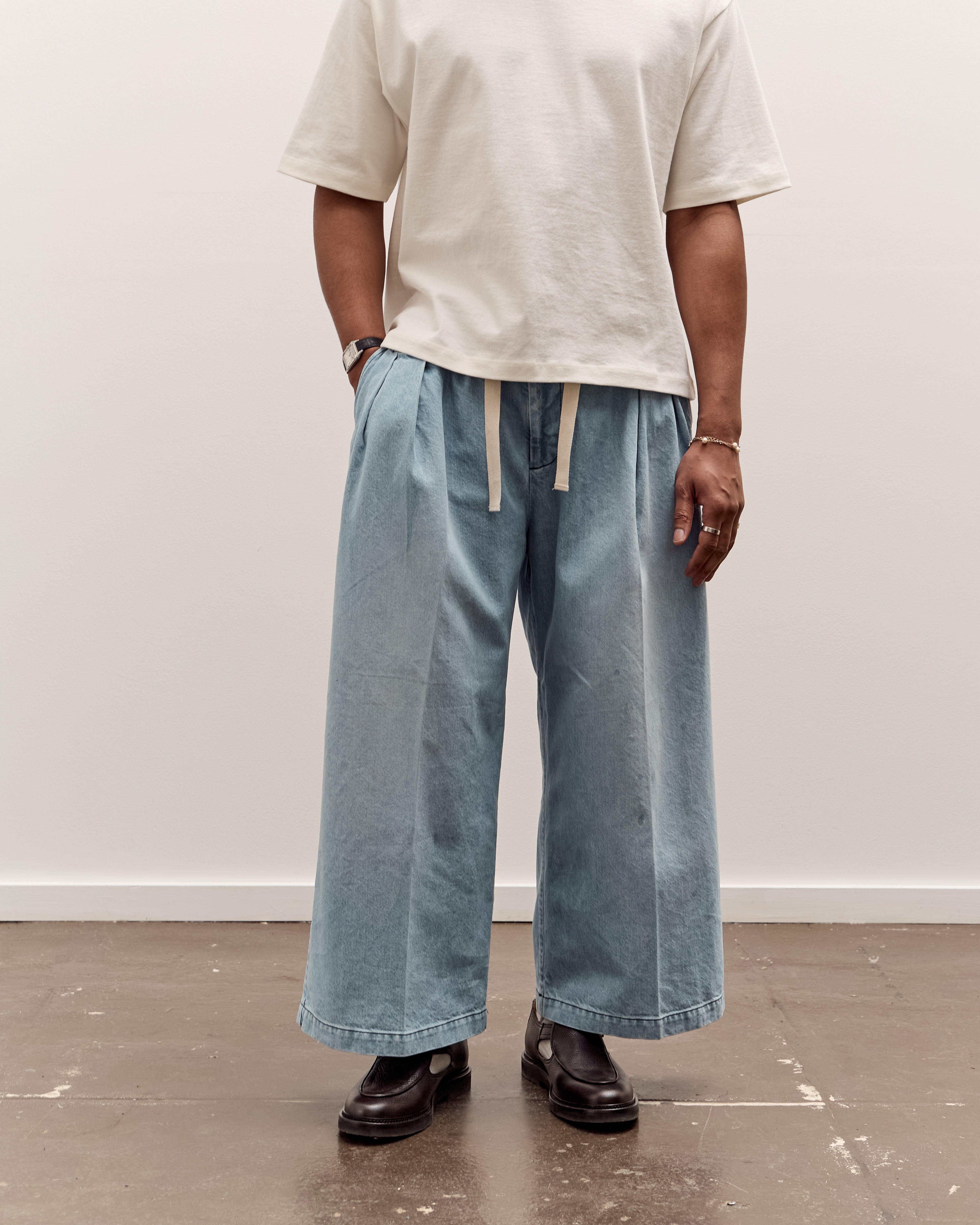 Sillage Hakama Pants, Denim Bleached – Glasswing