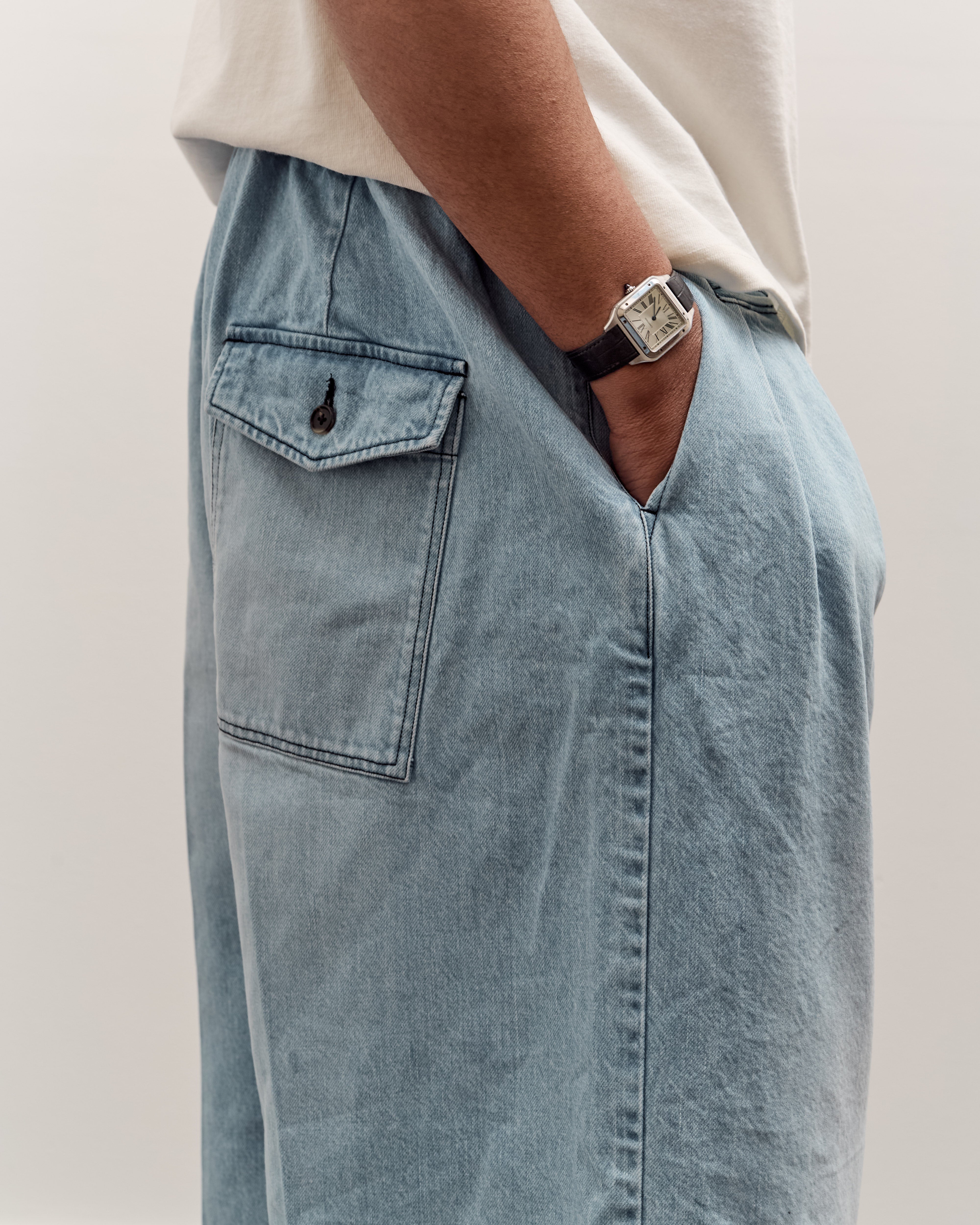 Sillage Hakama Pants, Denim Bleached – Glasswing