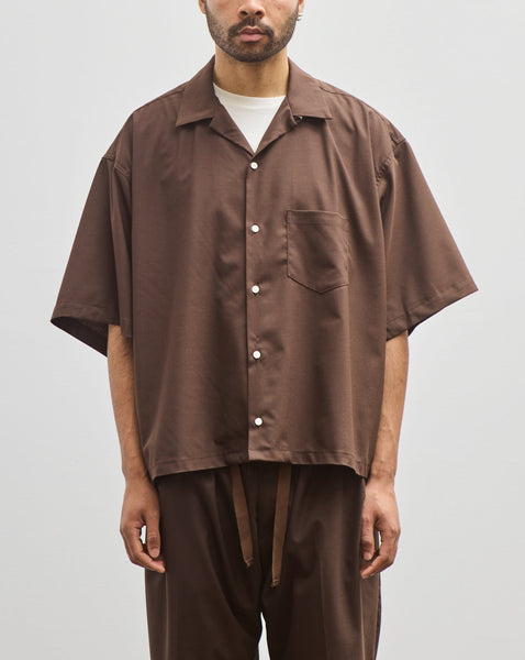 【sillage】Overshirts 2024SS Sillage Overshirt Short, Brown – Glasswing
