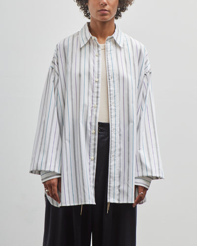 Sillage Wide Shirt, Dead Stock Jacquard Stripe