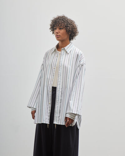 Sillage Wide Shirt, Dead Stock Jacquard Stripe