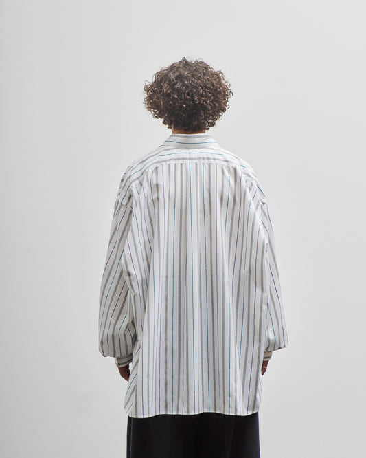 Sillage Wide Shirt, Dead Stock Jacquard Stripe