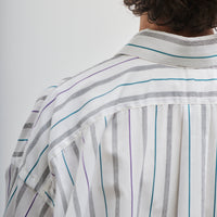 Sillage Wide Shirt, Dead Stock Jacquard Stripe