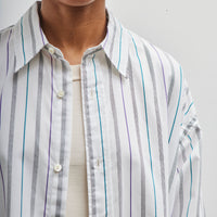 Sillage Wide Shirt, Dead Stock Jacquard Stripe