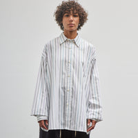 Sillage Wide Shirt, Dead Stock Jacquard Stripe