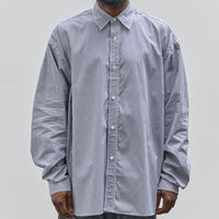 Sillage Wide Shirt, Navy Stripe