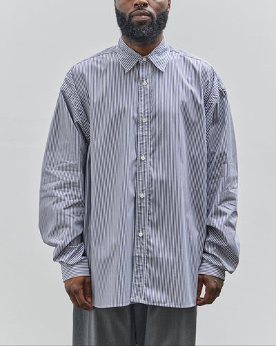 Sillage Wide Shirt, Navy Stripe