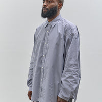 Sillage Wide Shirt, Navy Stripe