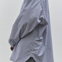 Sillage Wide Shirt, Navy Stripe