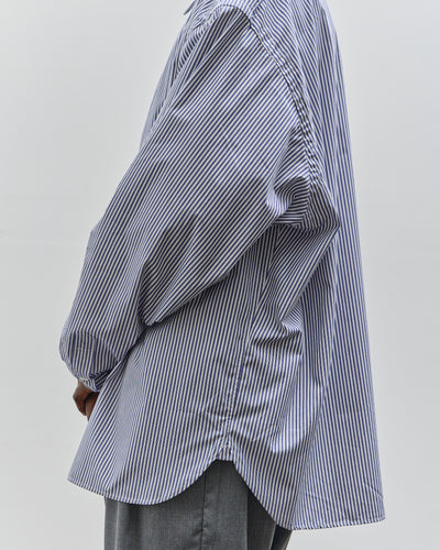 Sillage Wide Shirt, Navy Stripe