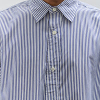 Sillage Wide Shirt, Navy Stripe