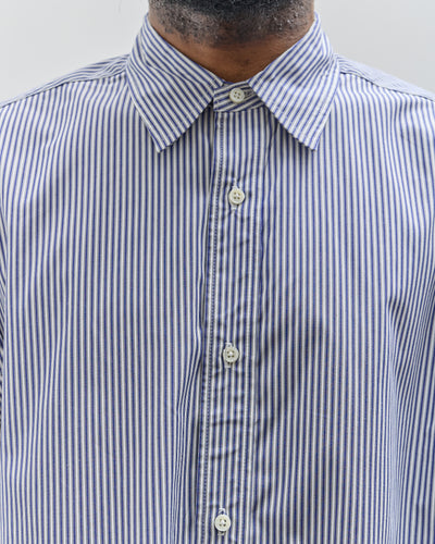 Sillage Wide Shirt, Navy Stripe