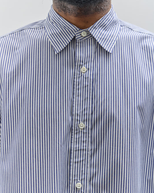 Sillage Wide Shirt, Navy Stripe