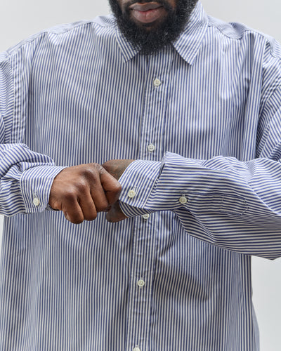 Sillage Wide Shirt, Navy Stripe