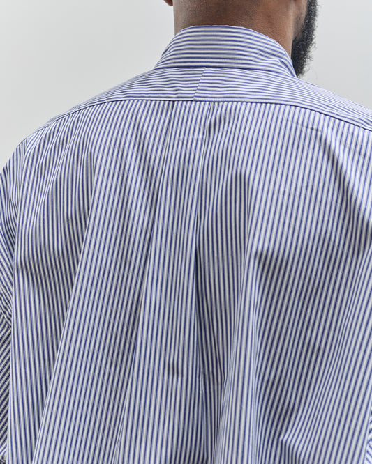 Sillage Wide Shirt, Navy Stripe