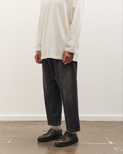 Sillage Baggy Trousers, Black Denim Damaged