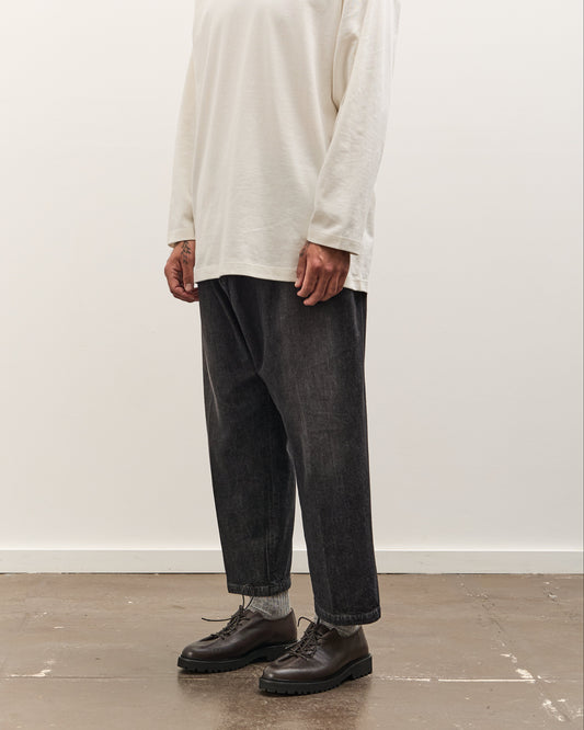 Sillage Baggy Trousers, Black Denim Damaged