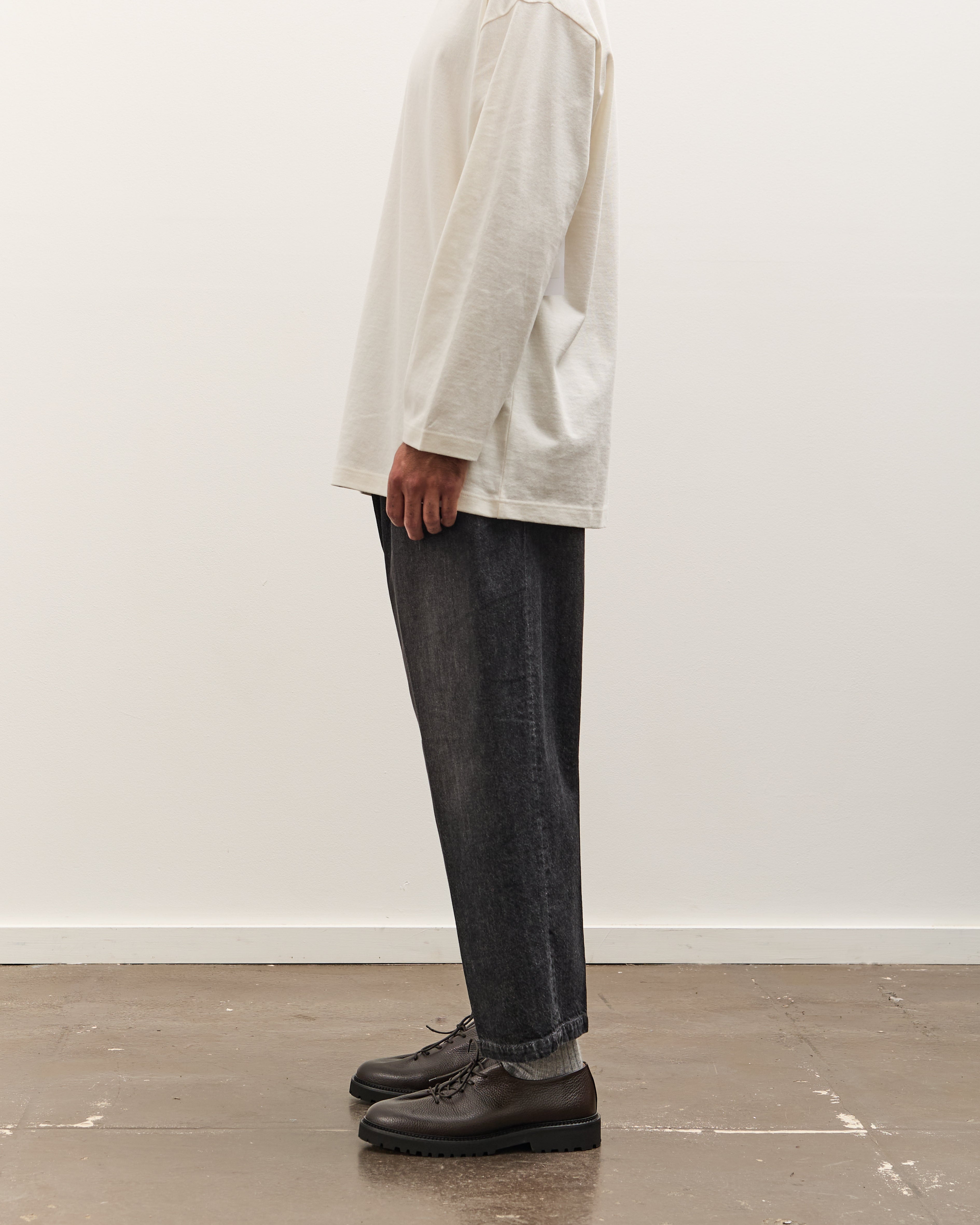 Sillage Baggy Trousers, Black Denim Damaged – Glasswing