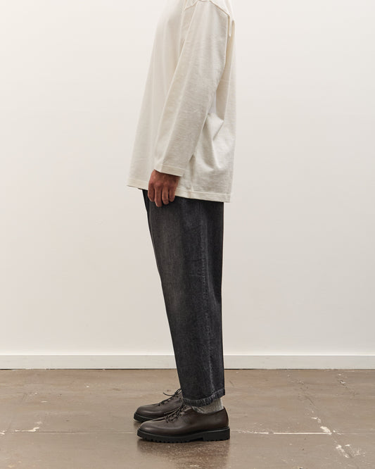 Sillage Baggy Trousers, Black Denim Damaged