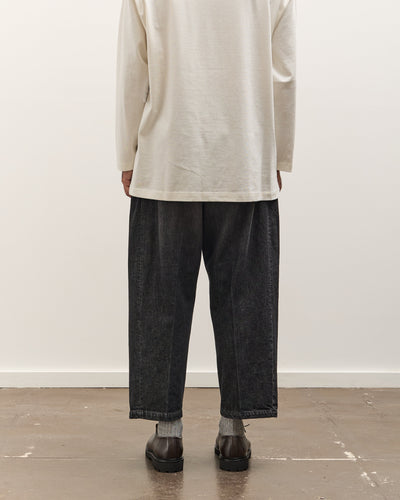 Sillage Baggy Trousers, Black Denim Damaged