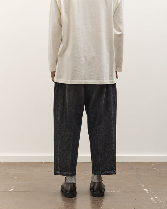 Sillage Baggy Trousers, Black Denim Damaged