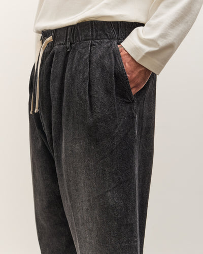 Sillage Baggy Trousers, Black Denim Damaged