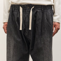 Sillage Baggy Trousers, Black Denim Damaged