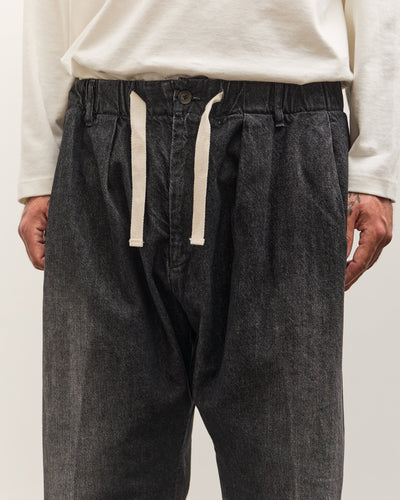 Sillage Baggy Trousers, Black Denim Damaged