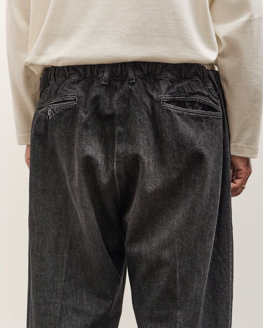 Sillage Baggy Trousers, Black Denim Damaged