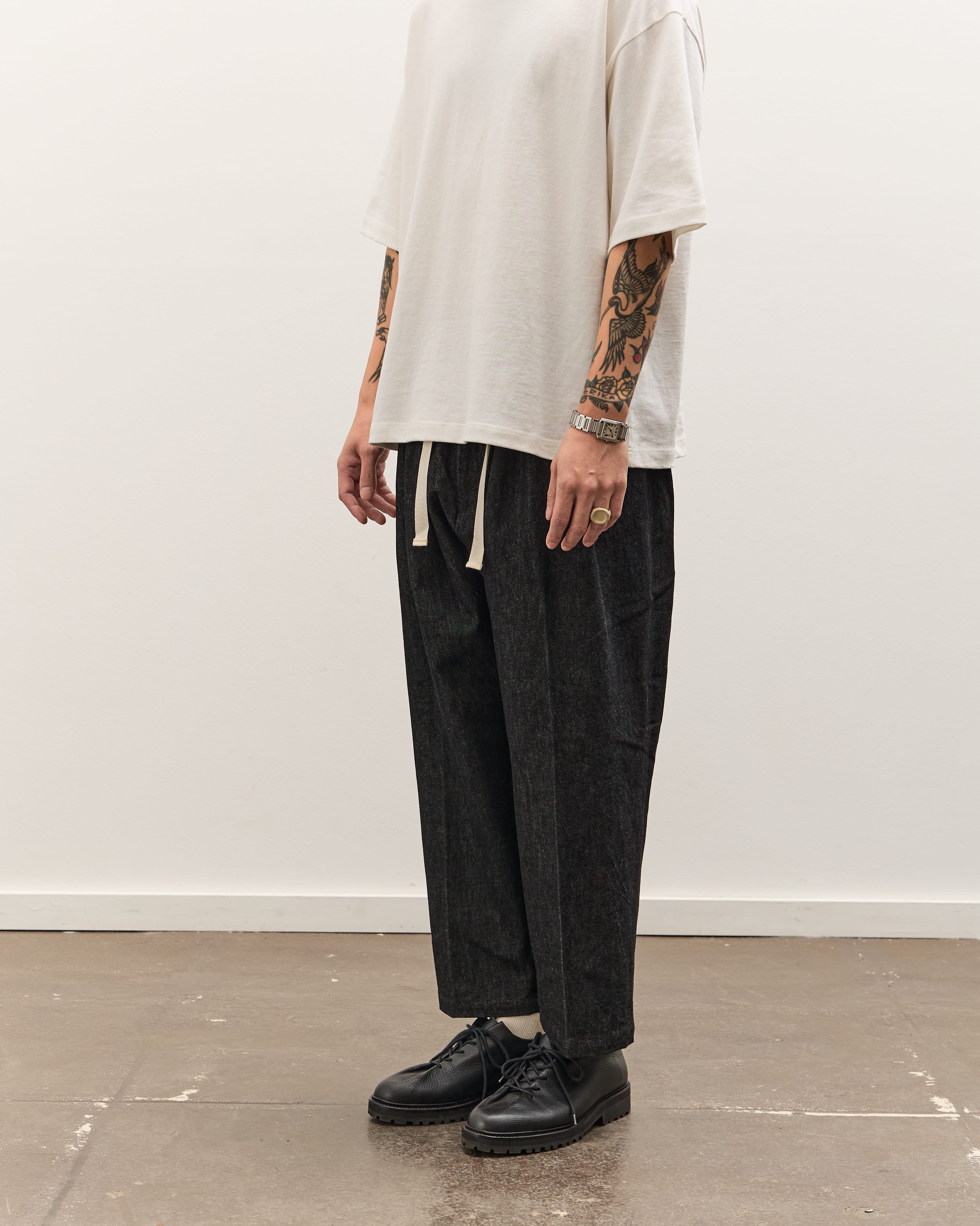 Sillage Baggy Trousers, Black Denim One Wash – Glasswing